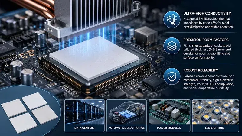 Composite Boron Nitride Thermal Conductive Pad